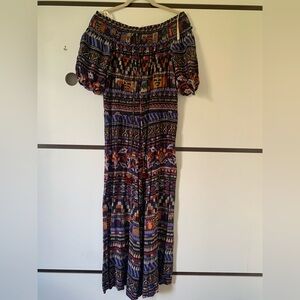 FARM Rio Made In Brazil Multicolor Off-Shoulder Jumpsuit